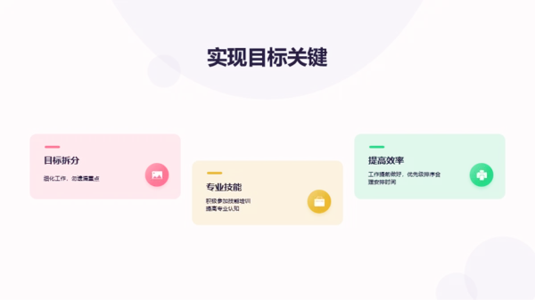 粉色渐变几何立体述职汇报PPT案例