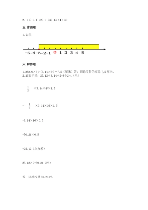 通海县六年级下册数学期末测试卷附精品答案.docx