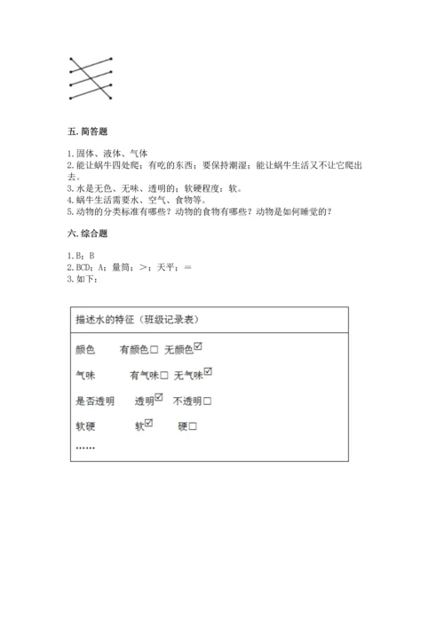 教科版一年级下册科学期末测试卷【完整版】.docx