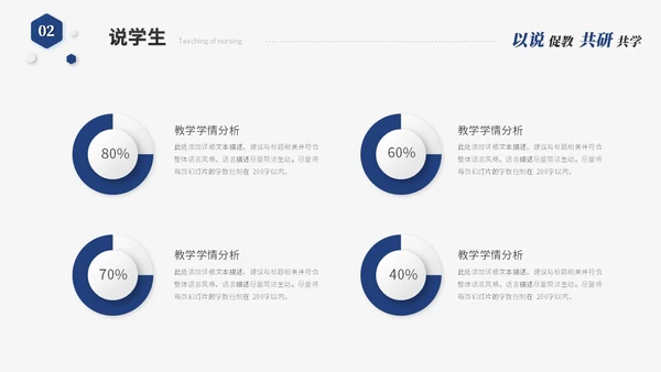 蓝色简约微粒体教师说课教学课件教育教学设计ppt模板