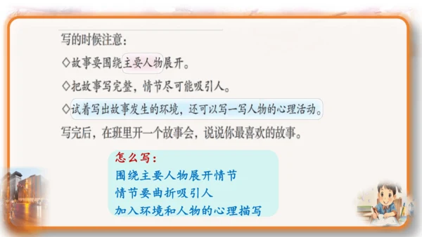 统编版-2024-2025学年语文六年级上册第四单元习作  笔尖流淌的故事-（教学课件）