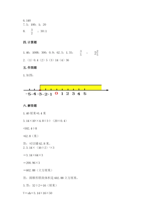 人教版六年级下册数学期末测试卷精品【完整版】.docx