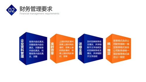 蓝橙色扁平风财务企业员工培训PPT套装