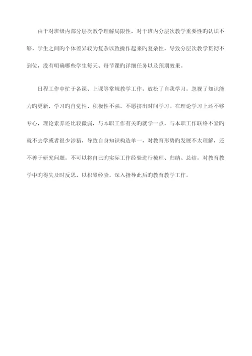 教师个人诊改报告.docx