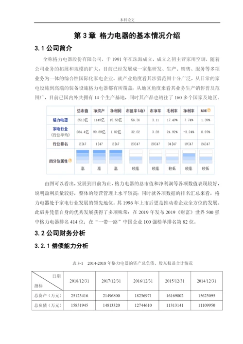 166020511_向淑玉_[论文]格力电器公司财务风险的成因及其防范措施.docx