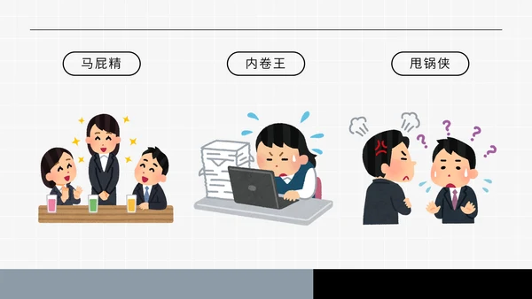卡通趣味职场打工人进阶指南通用PPT模板