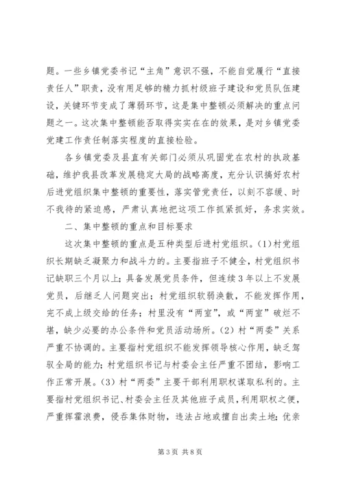 集中整顿农村后进党组织工作方案 (2).docx