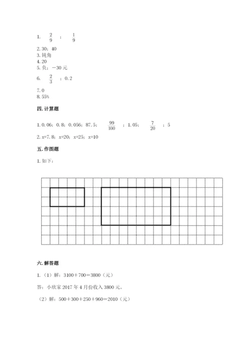 北京市崇文区六年级下册数学期末测试卷（word）.docx