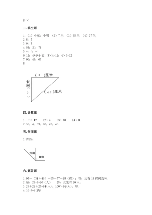 小学数学试卷二年级上册期中测试卷（网校专用）.docx