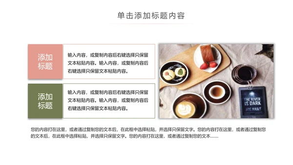 餐饮美食甜品店茶餐厅下午茶PPT动态模板