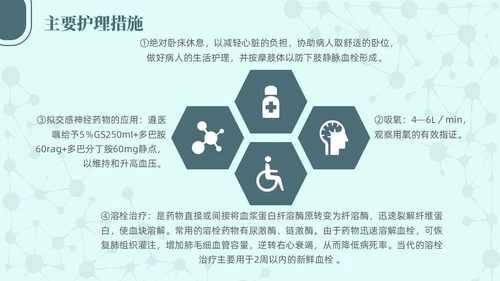 绿色简约商务高级急性肺栓塞抢救流程医护培训PPT