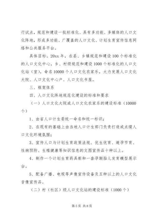 人口文化阵地规范化建设方案.docx