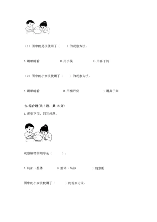 教科版一年级上册科学期末测试卷加答案解析.docx