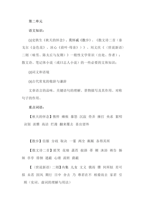 七年级语文上册第一单元至第三单元知识汇总复习.docx