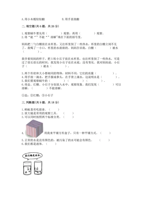 教科版一年级下册科学期末测试卷精品【典优】.docx