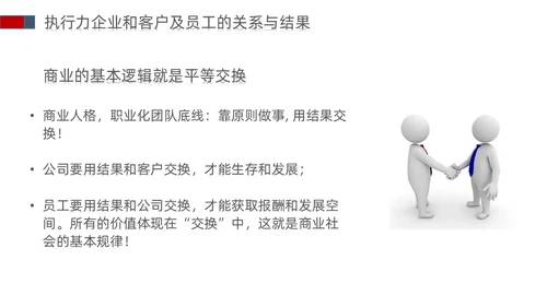 白蓝红色立体简约商务风以结果为导向的执行力ppt课件