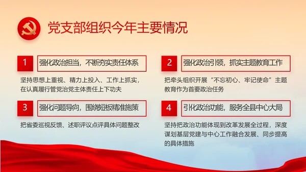 永远跟党走党建党支部工作总结汇报PPT党课