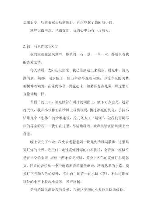 初一写景作文500字【精选5篇】.docx