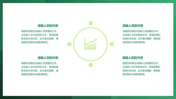 简约绿色项目总结汇报PPT模板