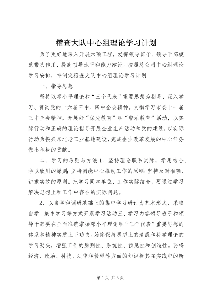 稽查大队中心组理论学习计划 (2).docx