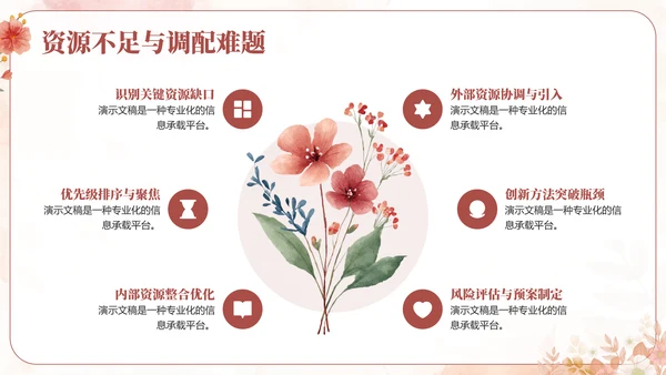 粉色小清新行业通用个人述职报告PPT模板