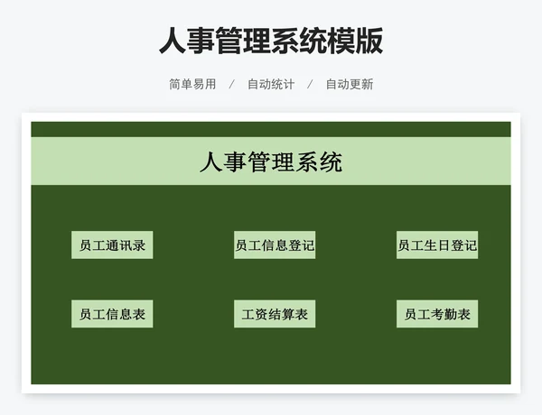 人事管理系统模版