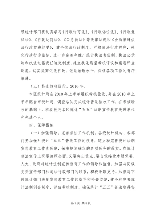 统计法制宣传教育五年计划.docx