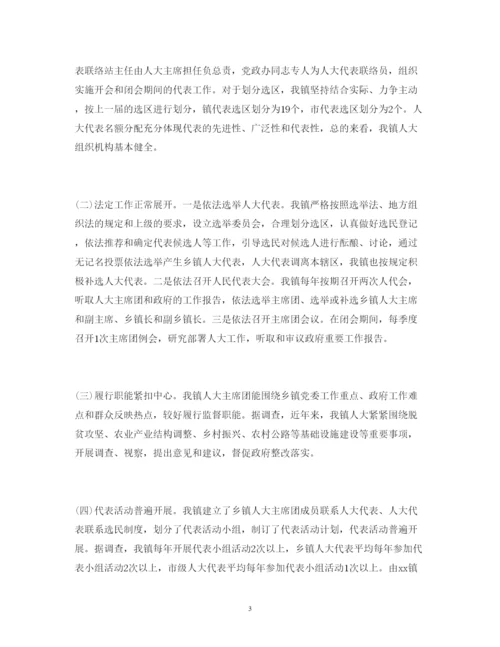 精编乡镇人大工作调研报告范文.docx