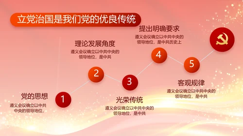 红色大气党建党支部年终工作总结PPT