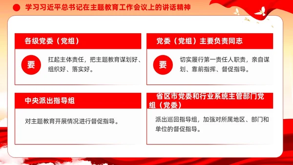 主题教育党课第二批主题教育部署会议主题教育党建ppt