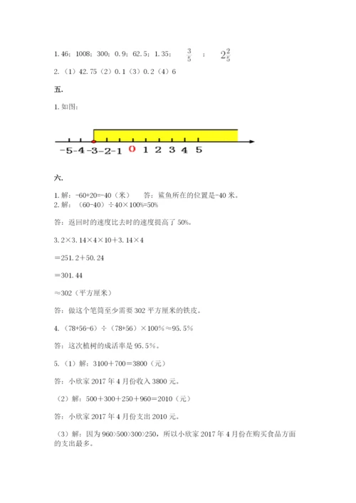 最新西师大版小升初数学模拟试卷精品（精选题）.docx