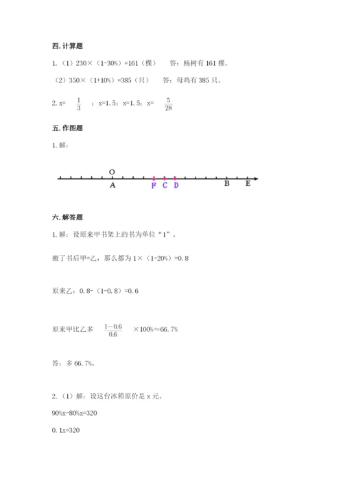 沧州市黄骅市六年级下册数学期末测试卷精品及答案.docx