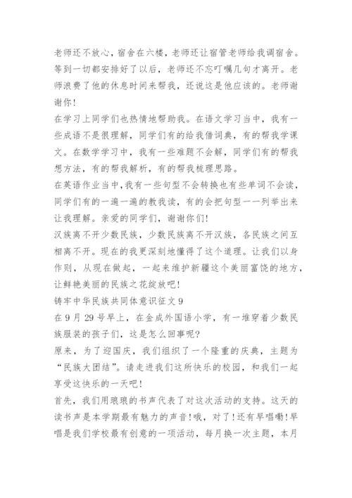 铸牢中华民族共同体意识征文12篇.docx