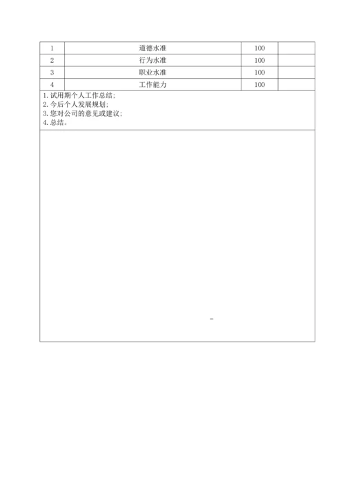 试用期管理办法及试用期考核表格.docx