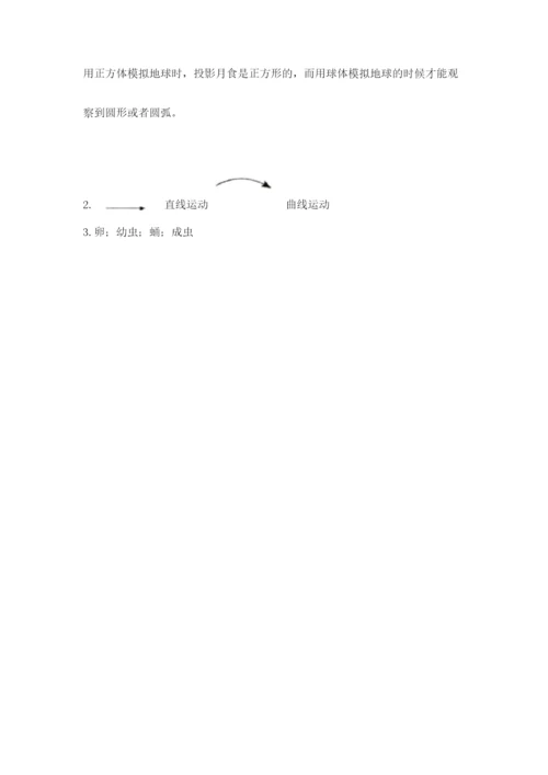 教科版小学科学三年级下册 期末测试卷有答案.docx