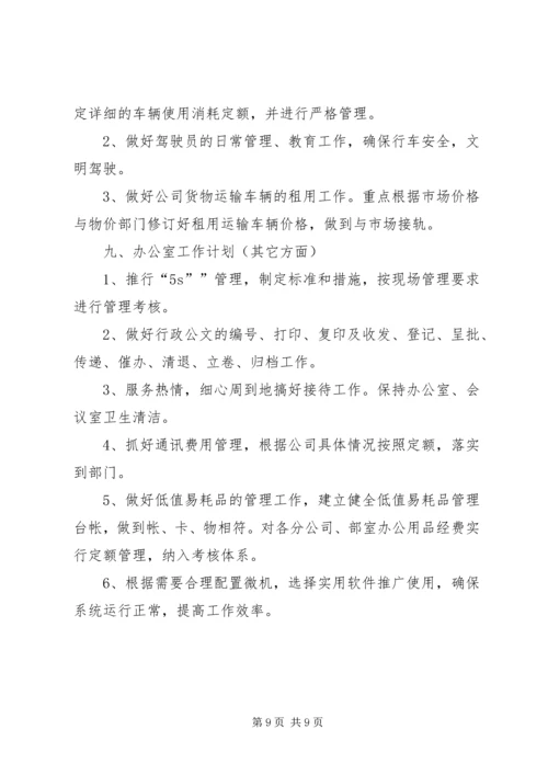 综合办公室月度工作计划.docx