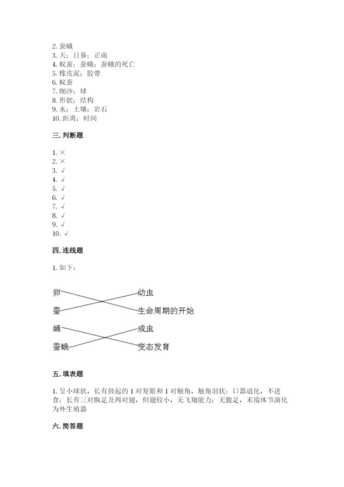 教科版科学三年级下册期末测试卷含答案【夺分金卷】.docx