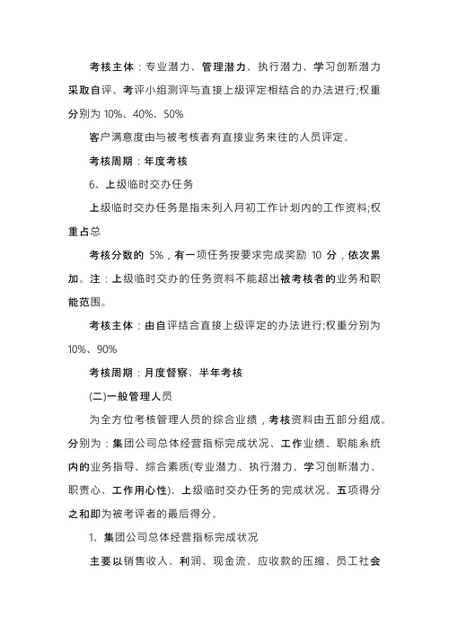员工绩效考核方案