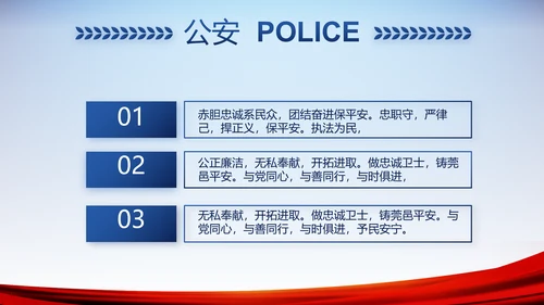 公安警察演讲动态PPT模板