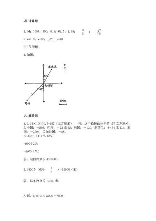 小升初数学期末测试卷附参考答案【夺分金卷】.docx