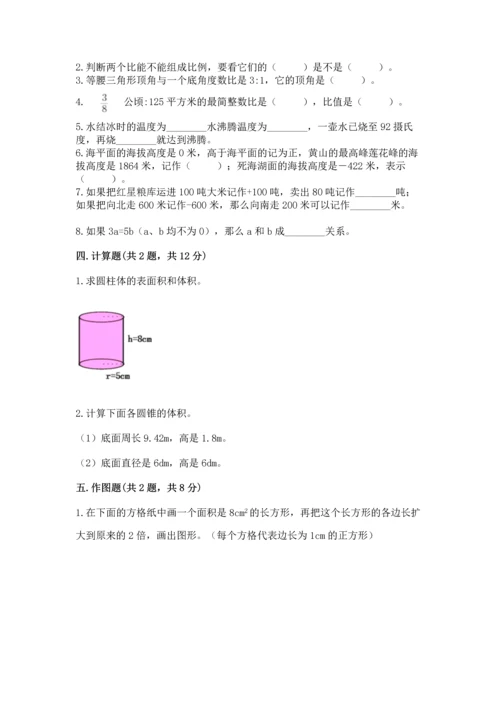 人教版六年级下册数学期末测试卷含答案（实用）.docx