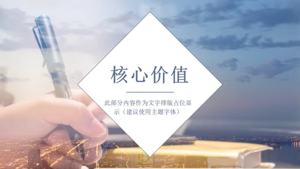 财务核心价值观总结通用PPT模板