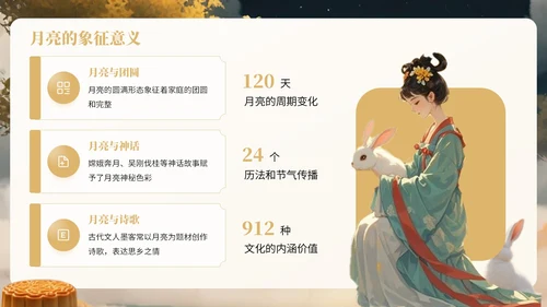黄色中国风中秋节知识宣传PPT模板