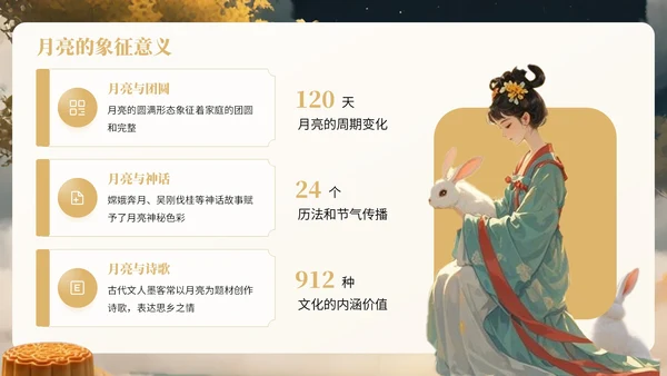 黄色中国风中秋节知识宣传PPT模板