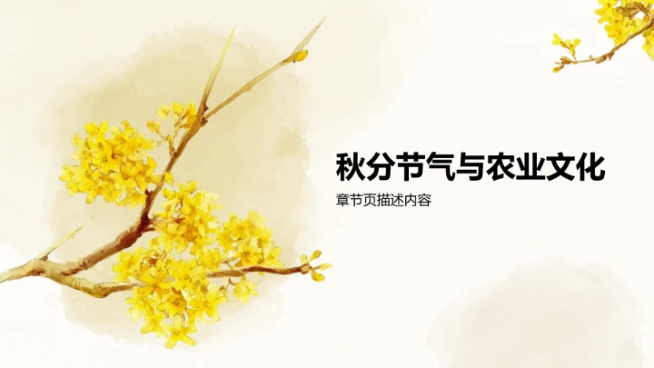 二十四节气秋分PPT模板