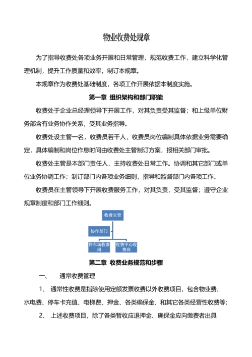 收费处专项规章新规制度.docx