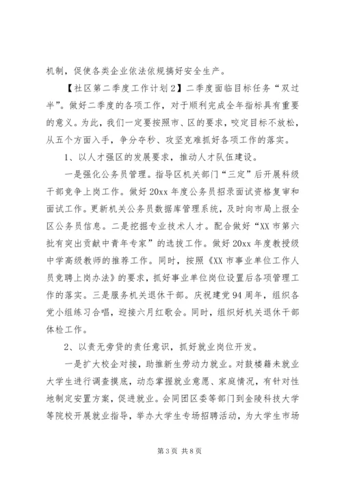 社区第二季度工作计划.docx