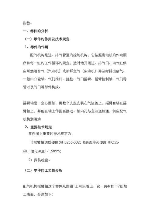 配气机构摇臂轴零件的机械加工工艺规程.docx