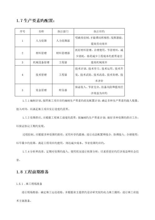 电力工程施工组织设计