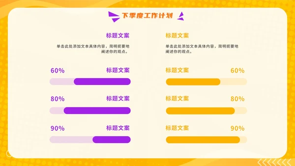 橙黄色电商季度工作报告工作总结PPT模板